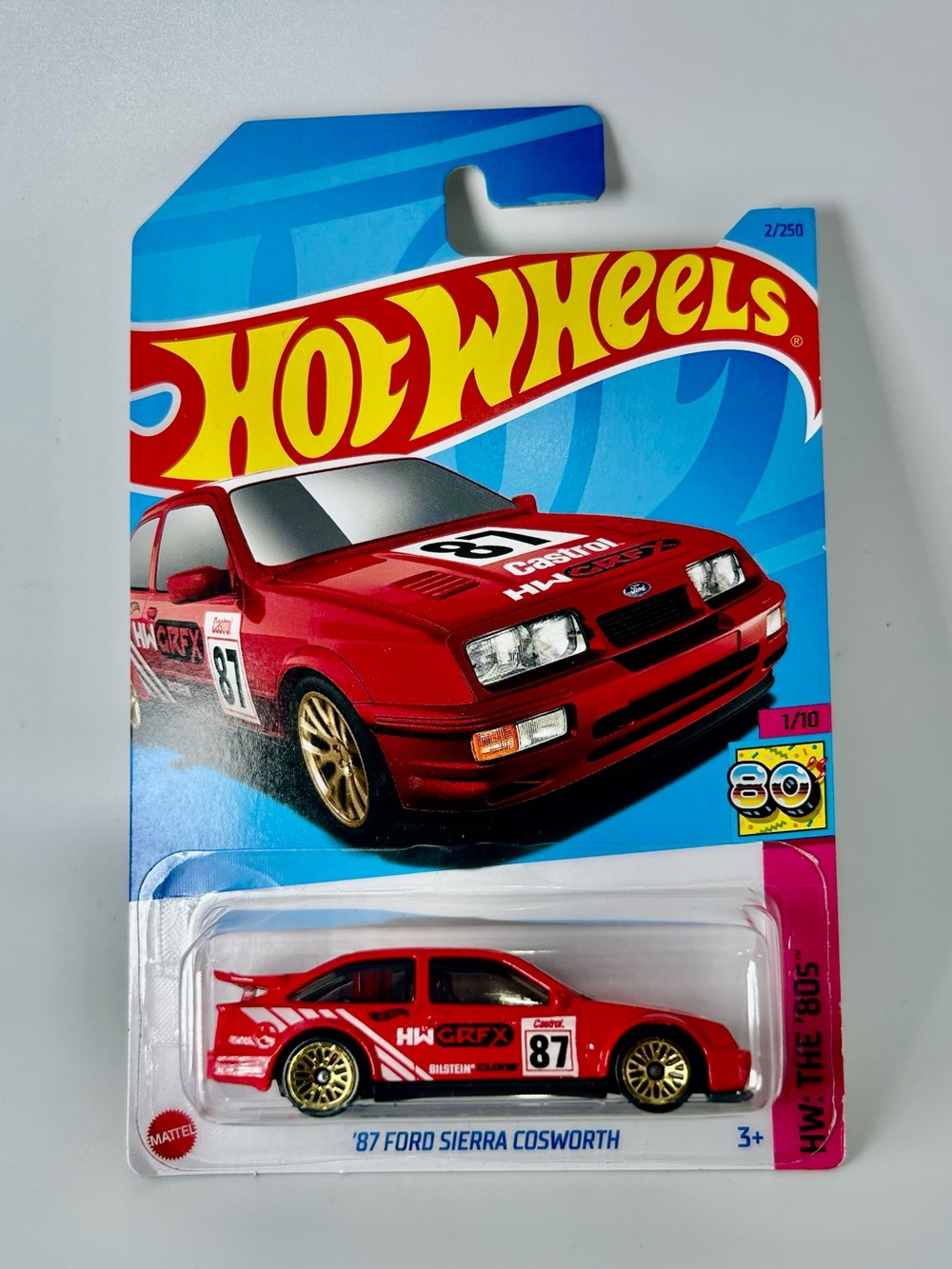 Hot Wheels HW: The '80's 1/10 '87 Ford Sierra Cosworth 2/250 Red NEW 2021